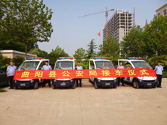 躍迪電動巡邏車發往曲陽縣公安局
